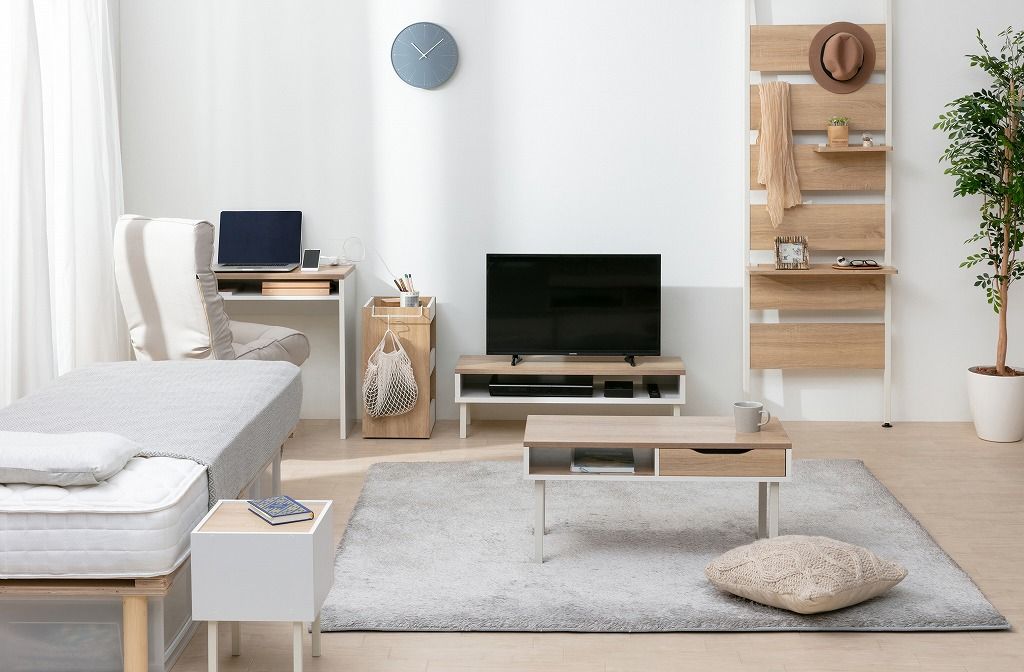 アイリスオーヤマ HIROBIROシリーズ ウッドウォールラック ハーフ棚板付き 井201.4 266.5 対応 フック4つ付き ライトナチュラル WLR-HT62 IRIS OHYAMA MARWIL-DEMENAGEMENTS_CH