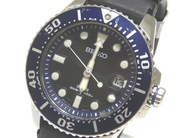 SEIKO セイコー プロスペックス ソーラー ダイバーウォッチ メンズ 時計 ☆ V157-0BT0 デイト ブルー AIR DIVER'S  200m ▽ サフト0/6E - メルカリ