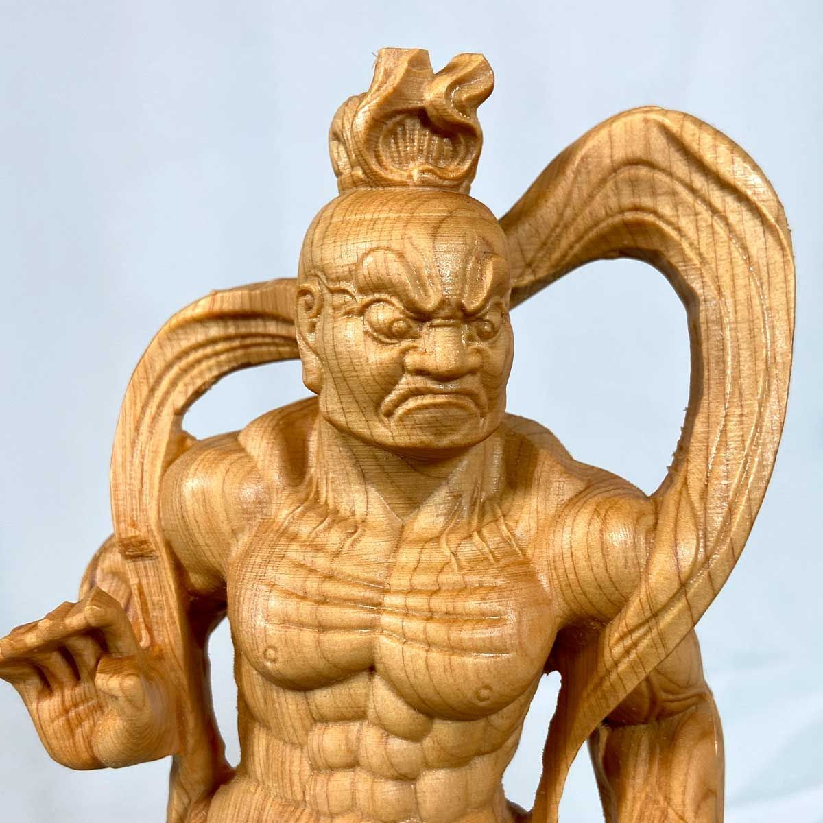 金剛力士像 仁王像 阿形 人気 吽形 一対 仏像 20cm 天然木 手彫り 崖