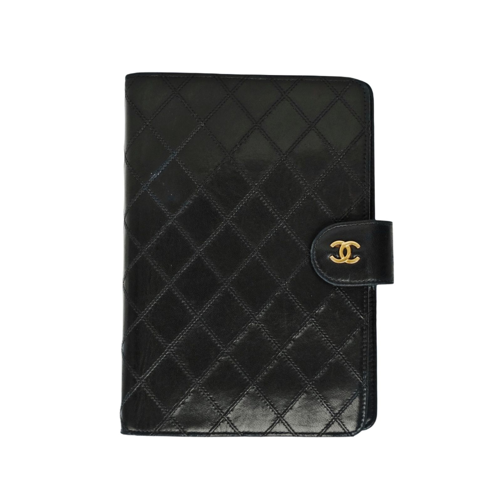 VINTAGE】 CHANEL シャネル 1997-1999 ココマーク 手帳カバー ブラック