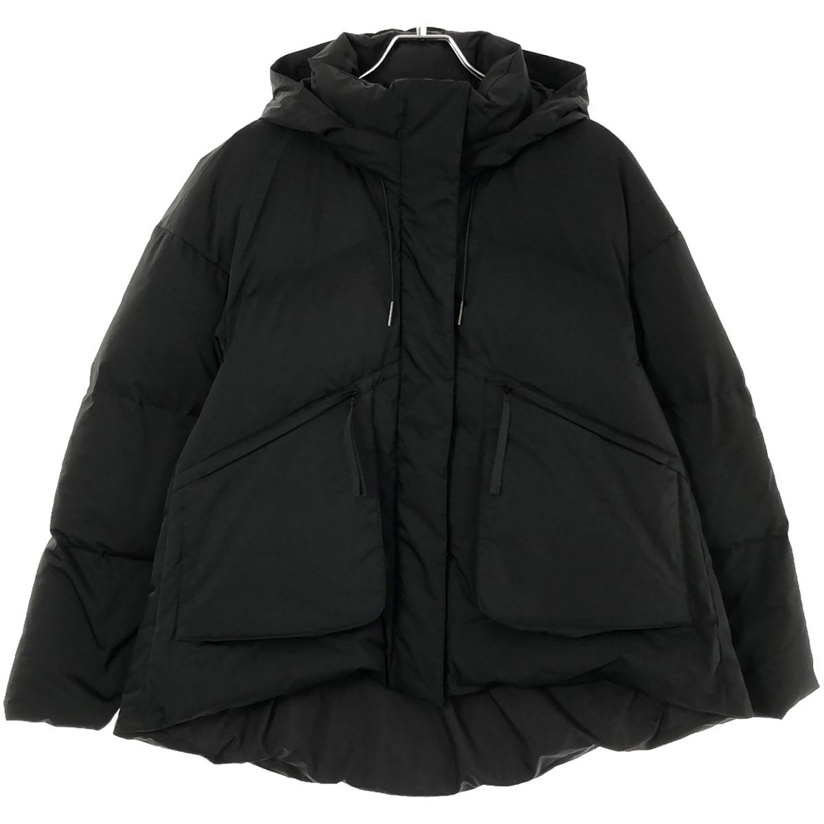 ENFÖLD フード付きダウンジャケット 38 ブラック
