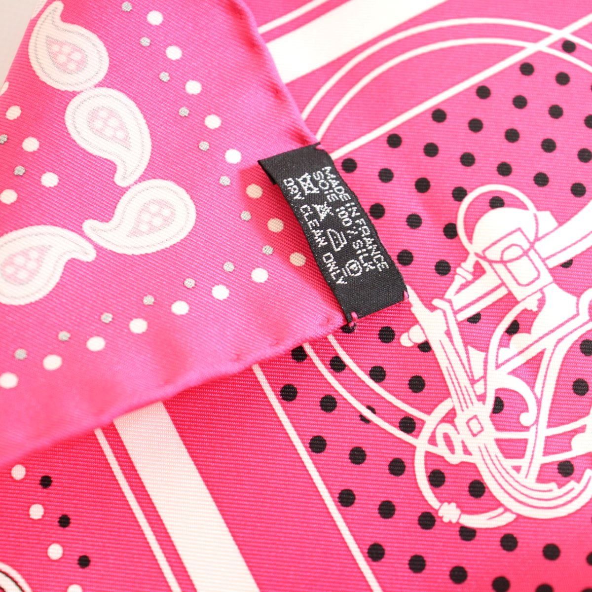 HERMES エルメス カレ 55 スカーフ バンダナ エクスリブリス シルク100