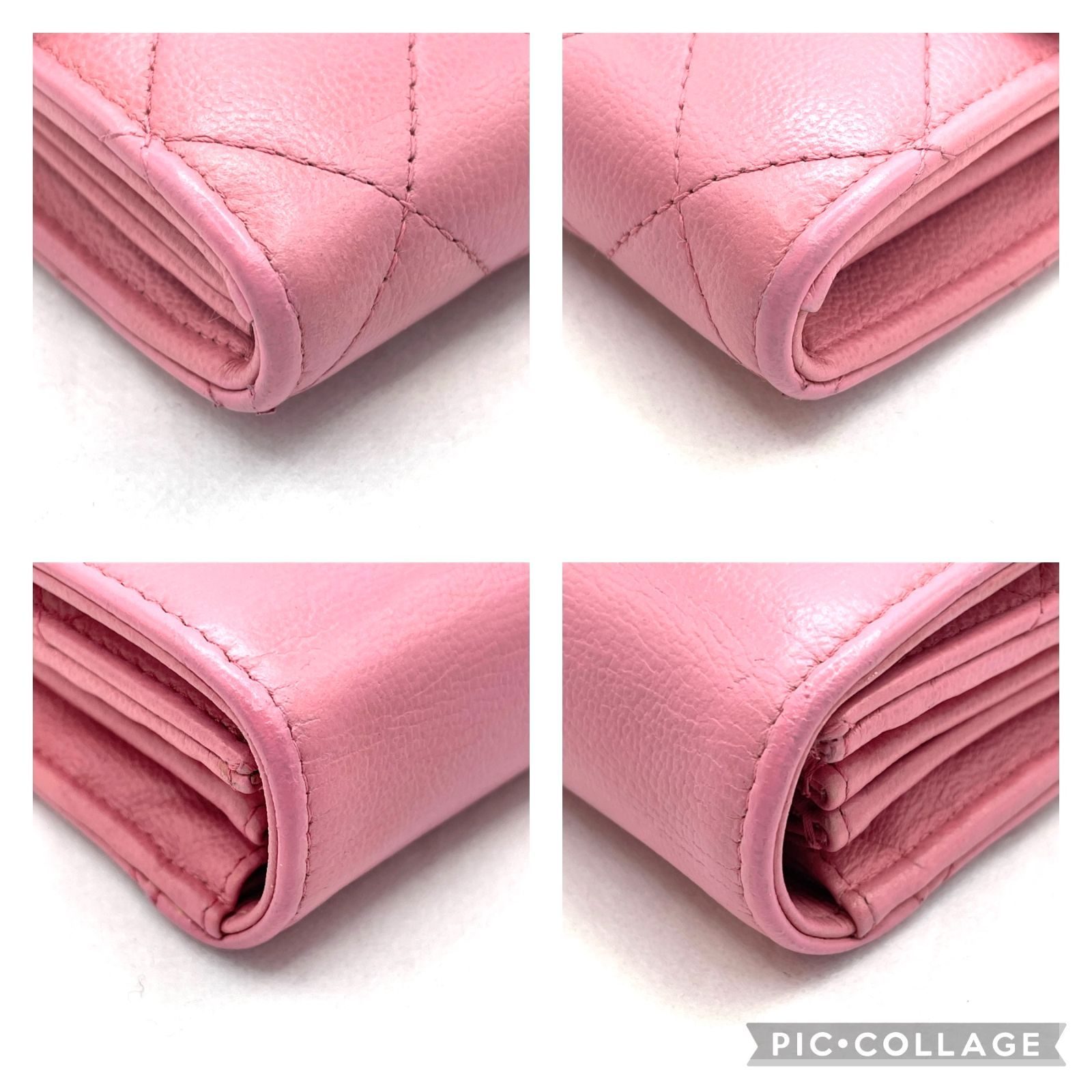 220】CHANEL シャネル ハーフココ プッシュロック式 フラップ 二 