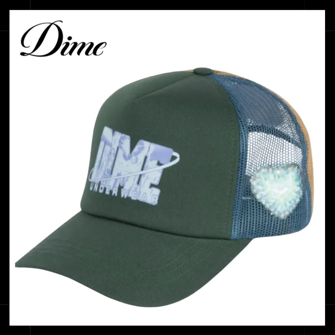 洗練されたデザイン◆Dime◆コズミック トラッカー キャップ Dime Cosmic Trucker Cap / Green (ダイム トラッカー/メッシュ
