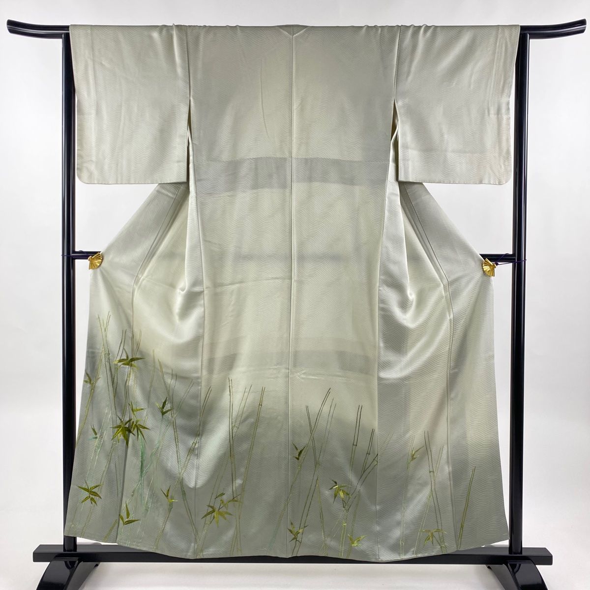 付下げ 身丈155cm 裄丈64cm M 袷 牛首紬地 やまと 落款あり 霞 ぼかし  