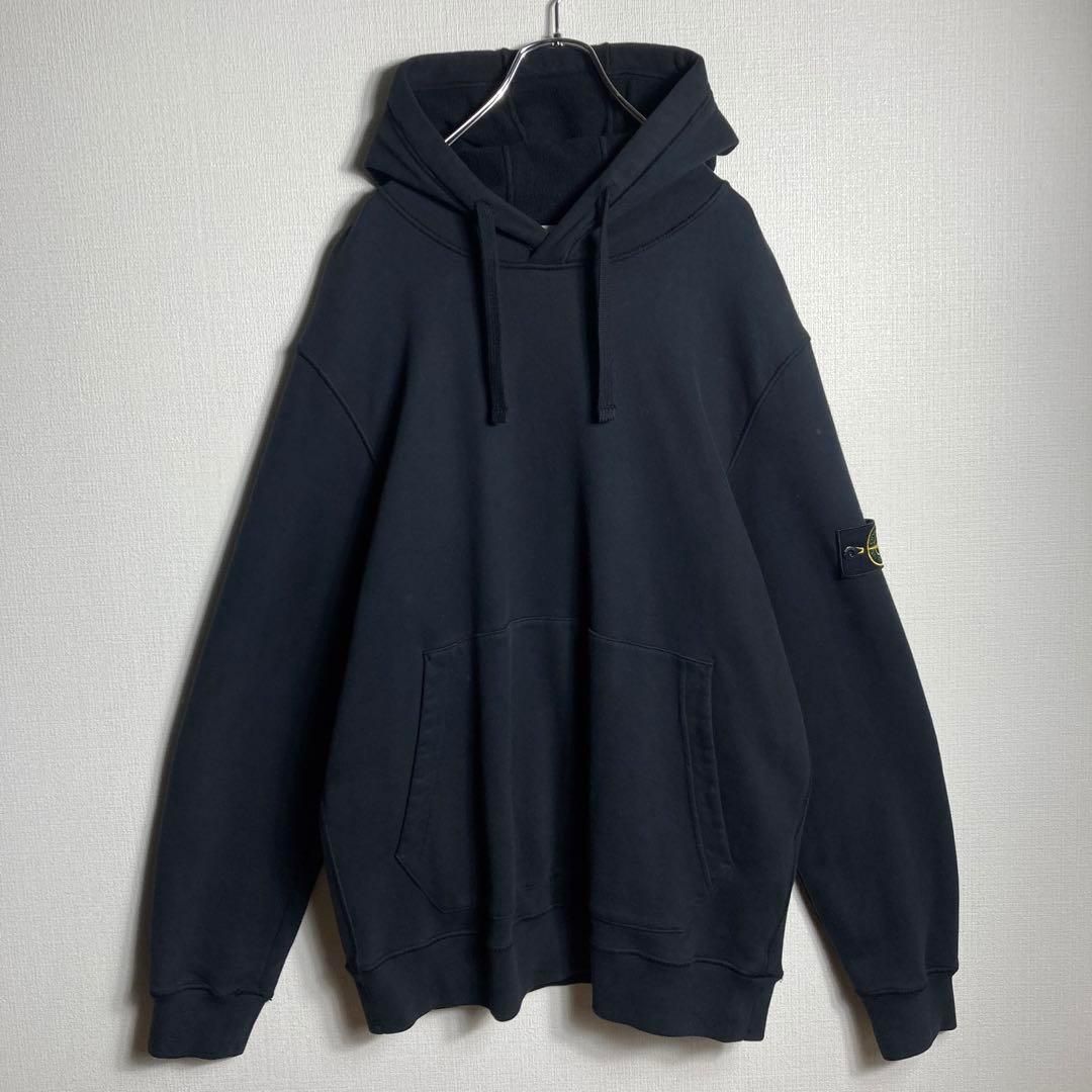 ☆STONE ☆ワッペン パーカー 正規品 25SS【新品】STONE ISLAND ワッペン ロゴ パーカー グレーXXL
