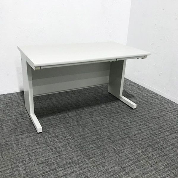 平デスク 引出し付 オフィスデスク W1200 ライオン事務器 ライトグレー