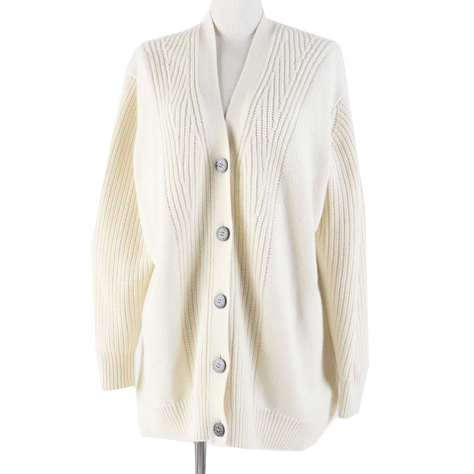 エルメス　カーディガン　最終価格 中古・古着通販】HERMES (エルメス) セリエボタン Hジャガードニット