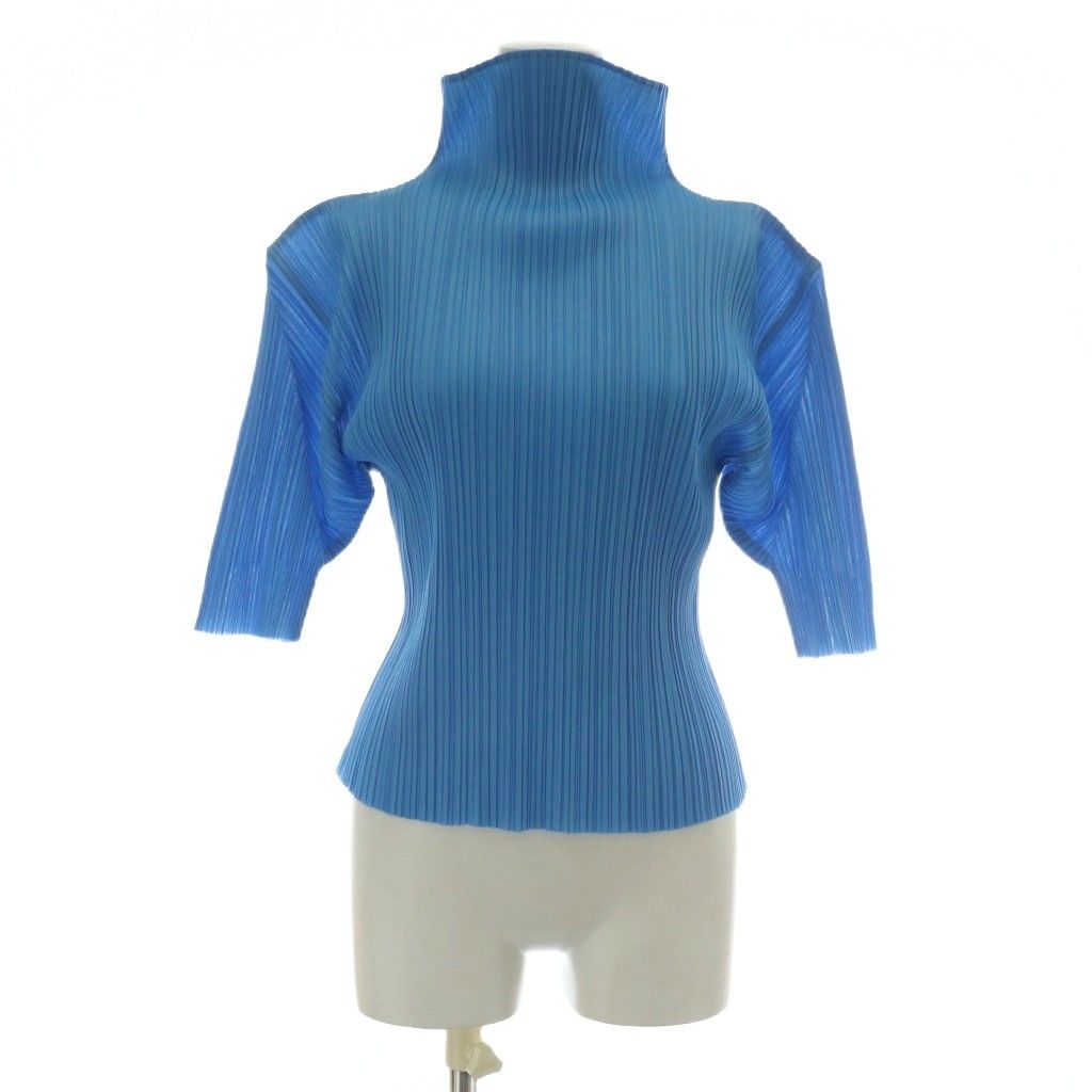 PLEATS PLEASE ブルー size3トップス ISSEY MIYAKE Pleats Please Sleeveless Top Indigo Blue Size 3
