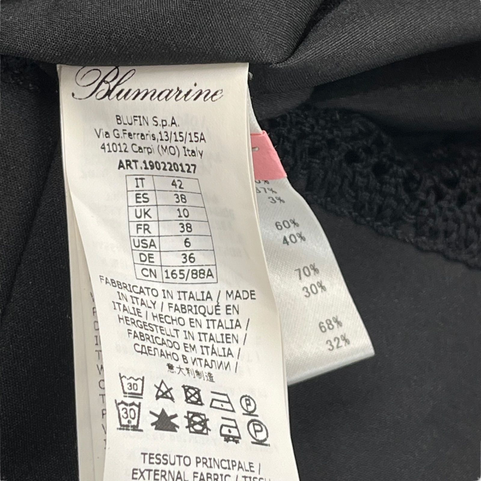 美品 ブルマリン Blumarine フレアスリーブ ブラック ワンピース 美品 ブルマリン Blumarine フレアスリーブ ブラック ワンピース