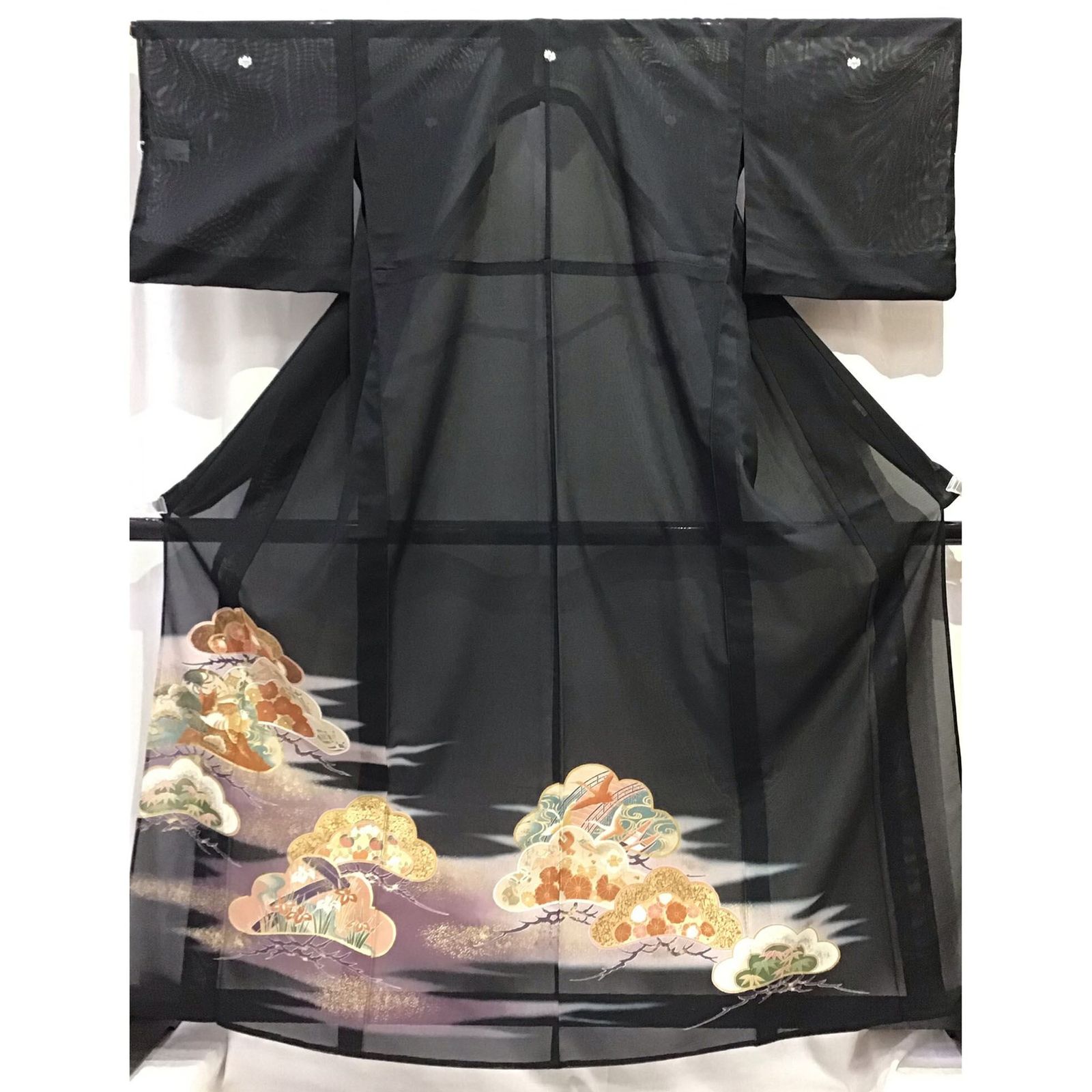 着物 黒留袖 絽 五つ紋 夏用 No.200701-1408 梱包サイズ60