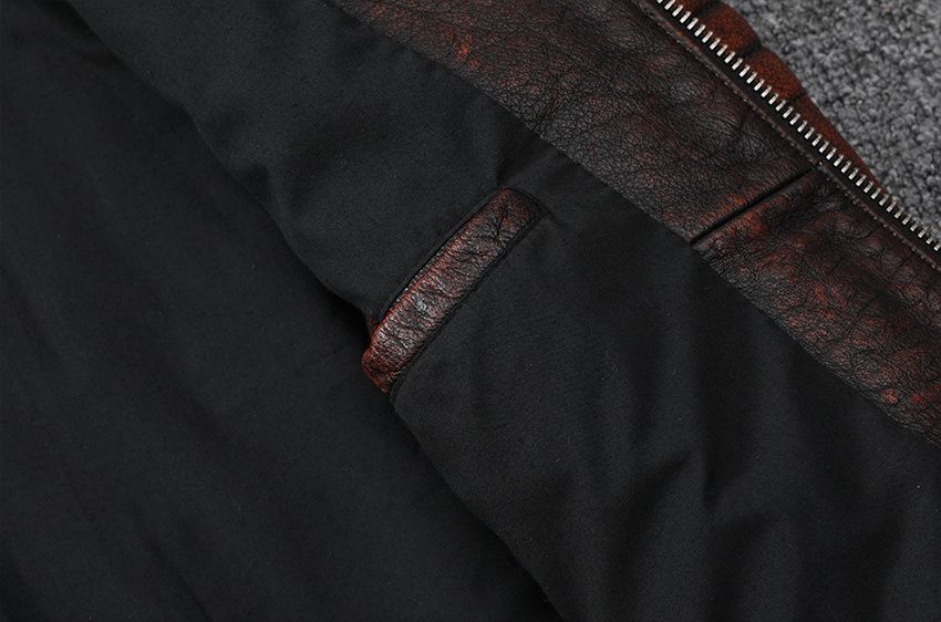 上質革ジャン メンズ カウハイド 牛革 ヴィンテージ加工 復刻50年代