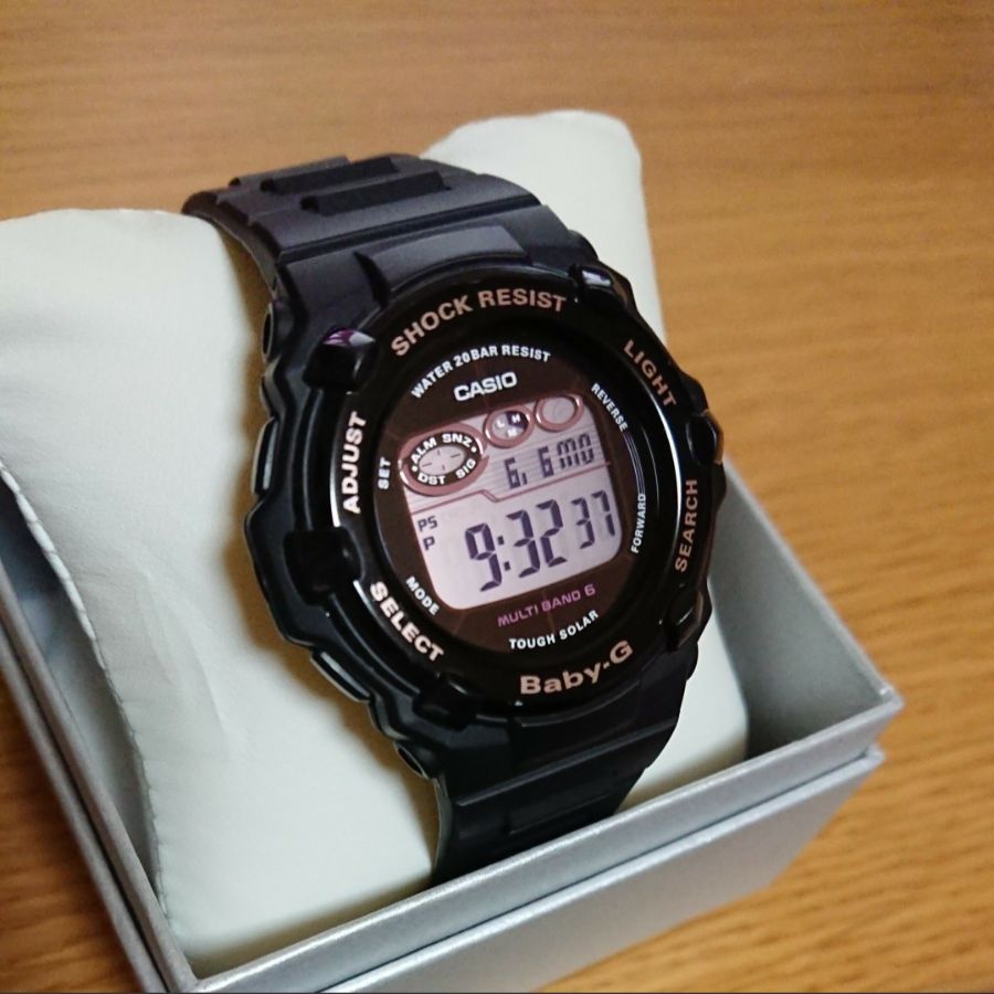 CASIO Baby-G ベイビージー 電波ソーラー レディース腕時計 ブラック