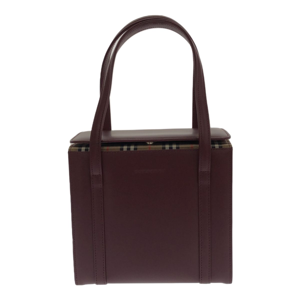BURBERRY'S バーバリーズ スクエアバッグ ハンドバッグ レッド