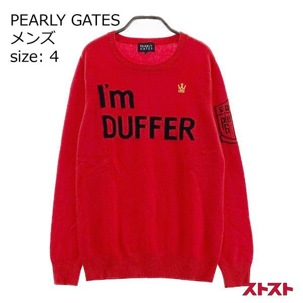 PEARLY GATES パーリーゲイツ カシミヤ ニット セーター レッド系 4