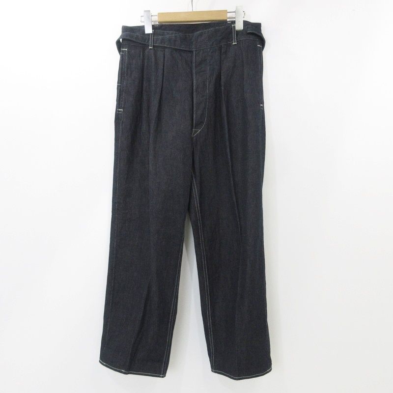 【姫路東店】 中古 KAPTAIN SUNSHINE | キャプテンサンシャイン デニムパンツ Denim Gurkha Trousers KS21FPT10 ネイビー 【107】