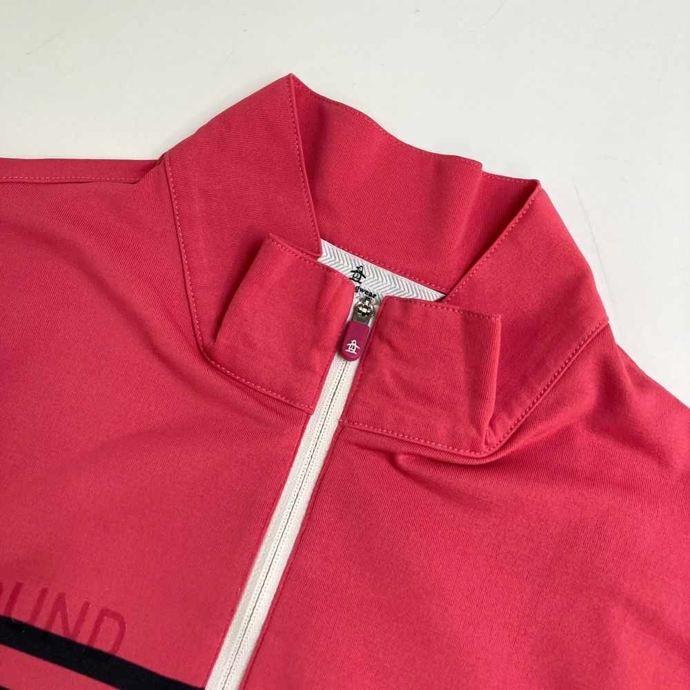 未使用Munsingwear レディースハーフジップシャツ LL レッド LL