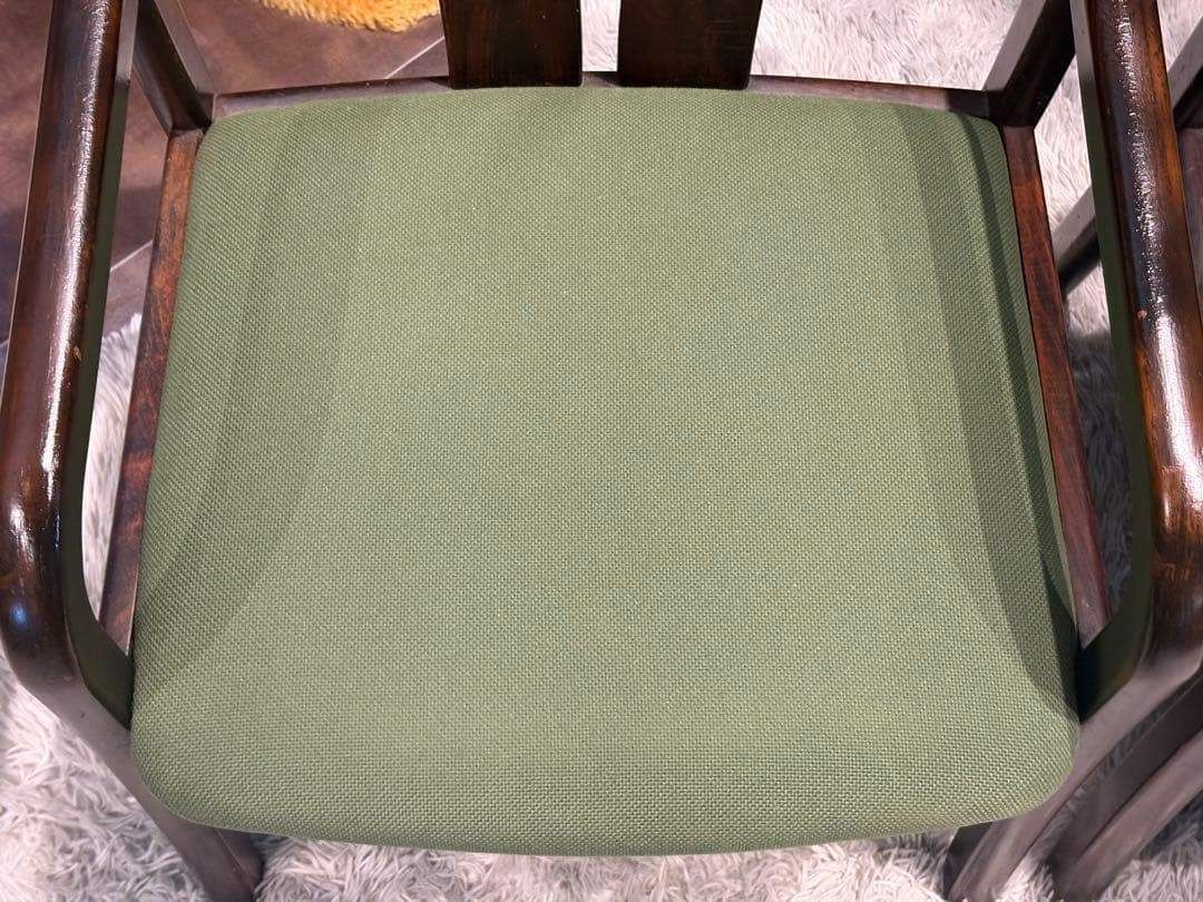 ①karimoku カリモク アームチェア ダイニングチェア アンティーク IZ