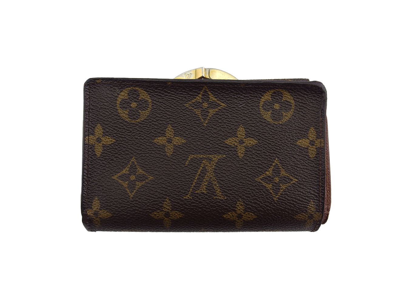 【極美品】LOUIS VUITTON ブラウン 二つ折り財布 モノ　ヴィエノワ ポルトフォイユ ヴィエノワ モノグラム 二つ折り財布 PVC レザー