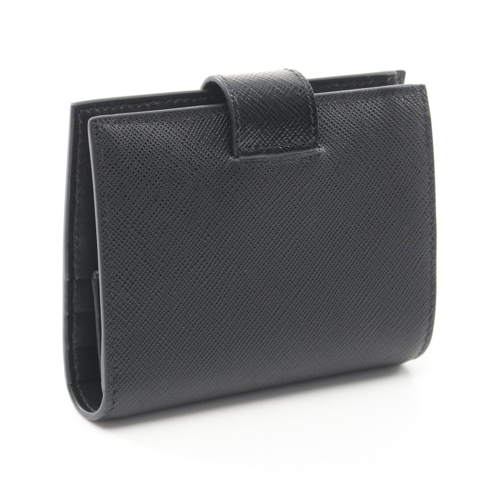 プラダ PRADA 二つ折り財布 SAFFIANO TAB LU 1MV2042C7XF0002 ブラック  