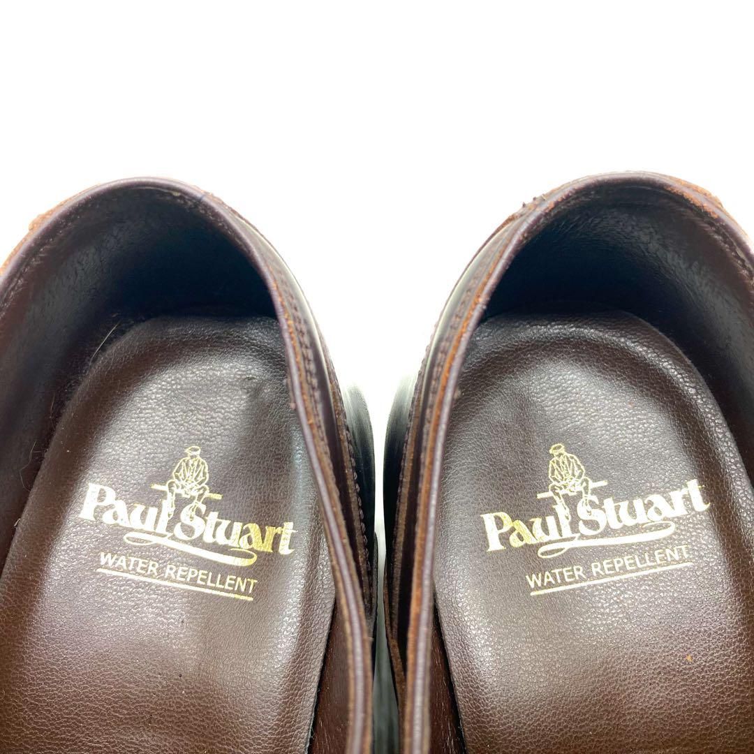 Paul Stuart ポールスチュアート 内羽根式ストレートチップ 茶 