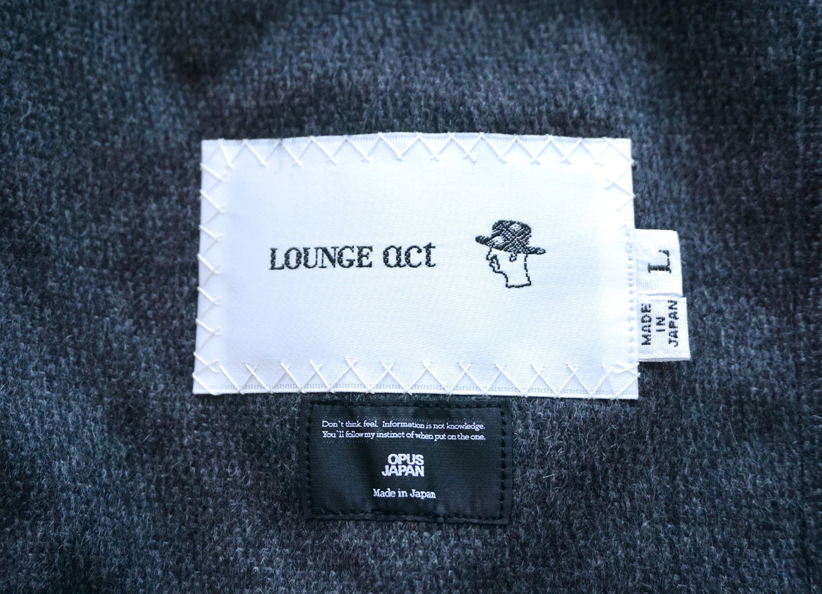 LOUNGE ACT ×OPUS JAPAN スタンドカラーウールジャケット - ノーカラー ...