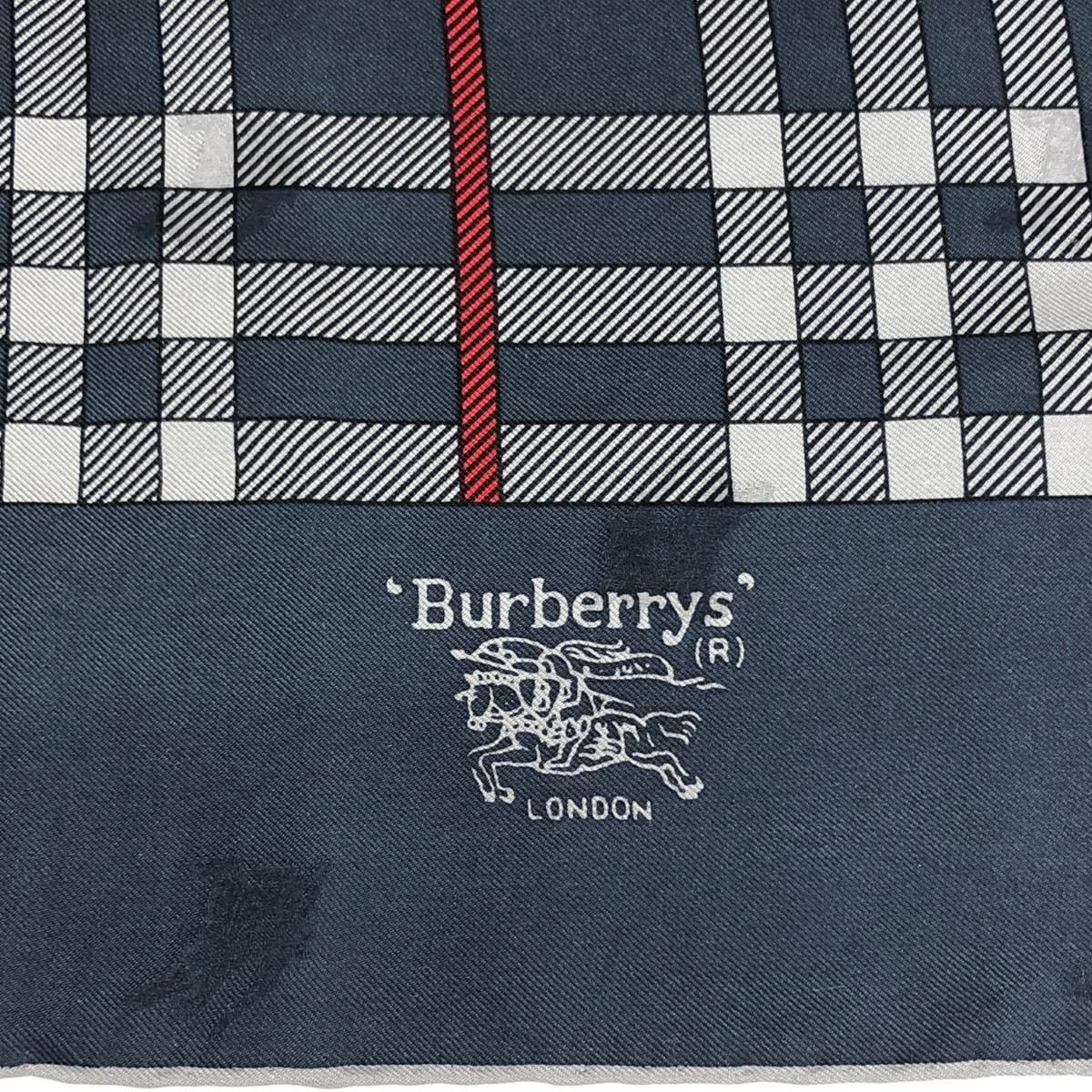 Burberrys ネイビー ゴールド スカーフ　ビンテージ　【新品タグ付き】 Burberrys ネイビー ゴールド スカーフ ビンテージ 【新品タグ付き】