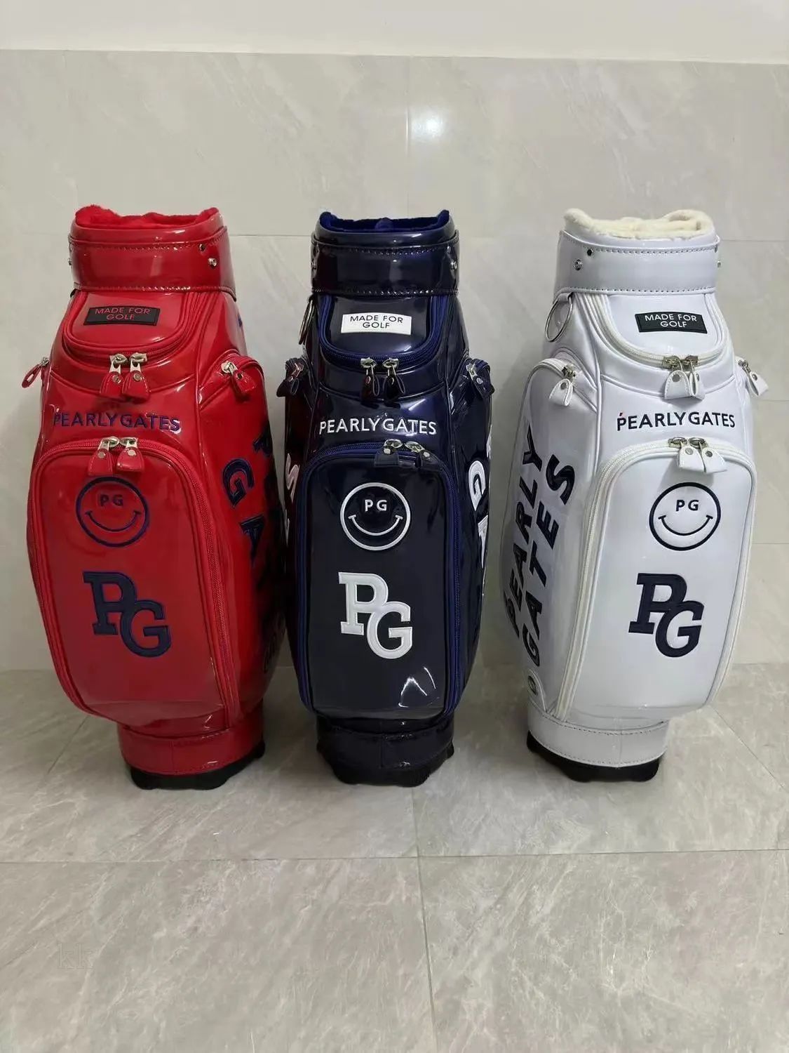 1 9 PEARLY GATES パーリーゲイツ 9.0型 エナメル ゴルフバッグ キャディバッグ