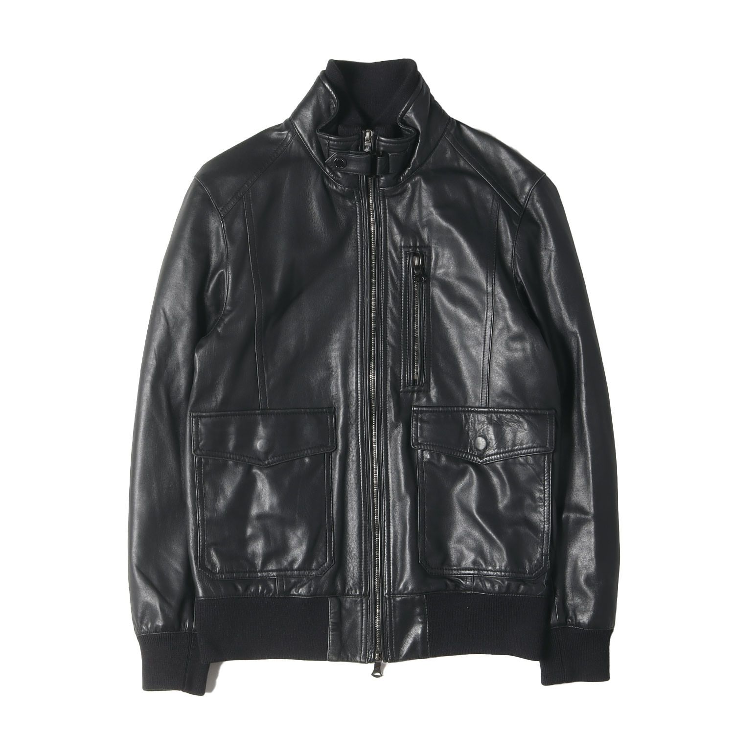 LA BOUCLE / ラブークル】ネイキッド ラム レザー ショートブルゾン