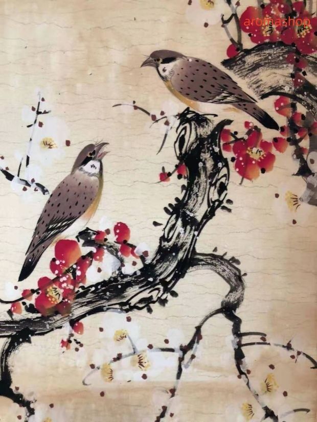 中国古美術・旧藏珍品・四尺中堂画・趙佶款花鳥画・純手描き・絹本・大型掛軸・水墨画 中国古美術・旧藏珍品・四尺中堂画・趙佶款花鳥画・純手描き