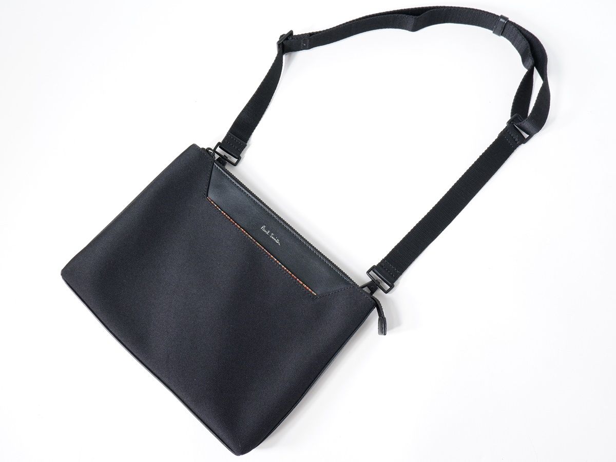 Paul Smithポールスミス シグネチャーストライプ トラベル サコッシュ ショルダーバッグ - MBGA77824