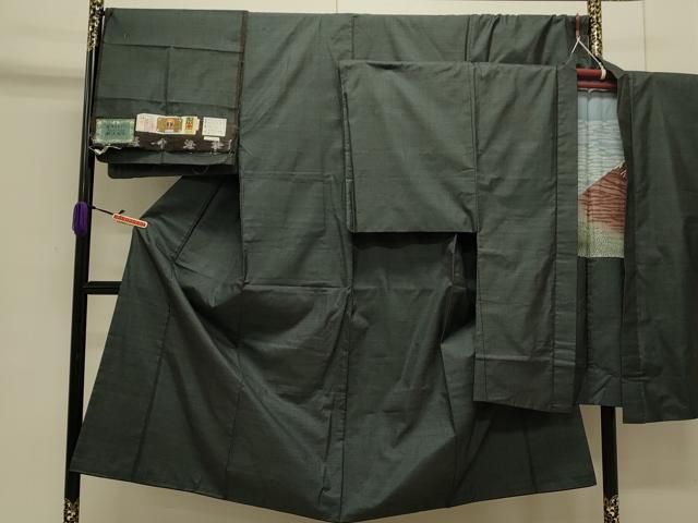 平和屋着物●男性 本場大島紬 アンサンブル 100亀甲 総詰め 川畑郁雄作 証紙付き 正絹 CAAS0283th