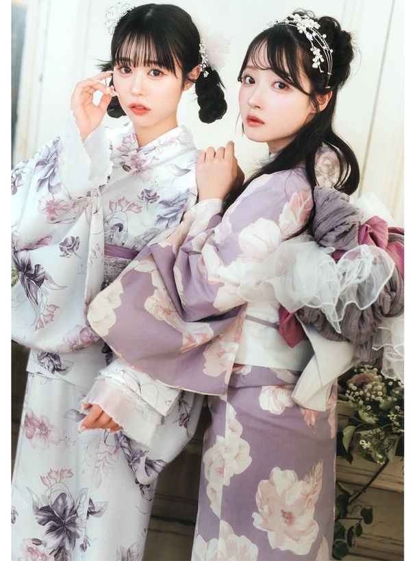 2Way花柄セパレート浴衣[gi1604]、 小物フルセット 最終値下げ 3点セット2Way花柄セパレート浴衣[gi1604] - メルカリ