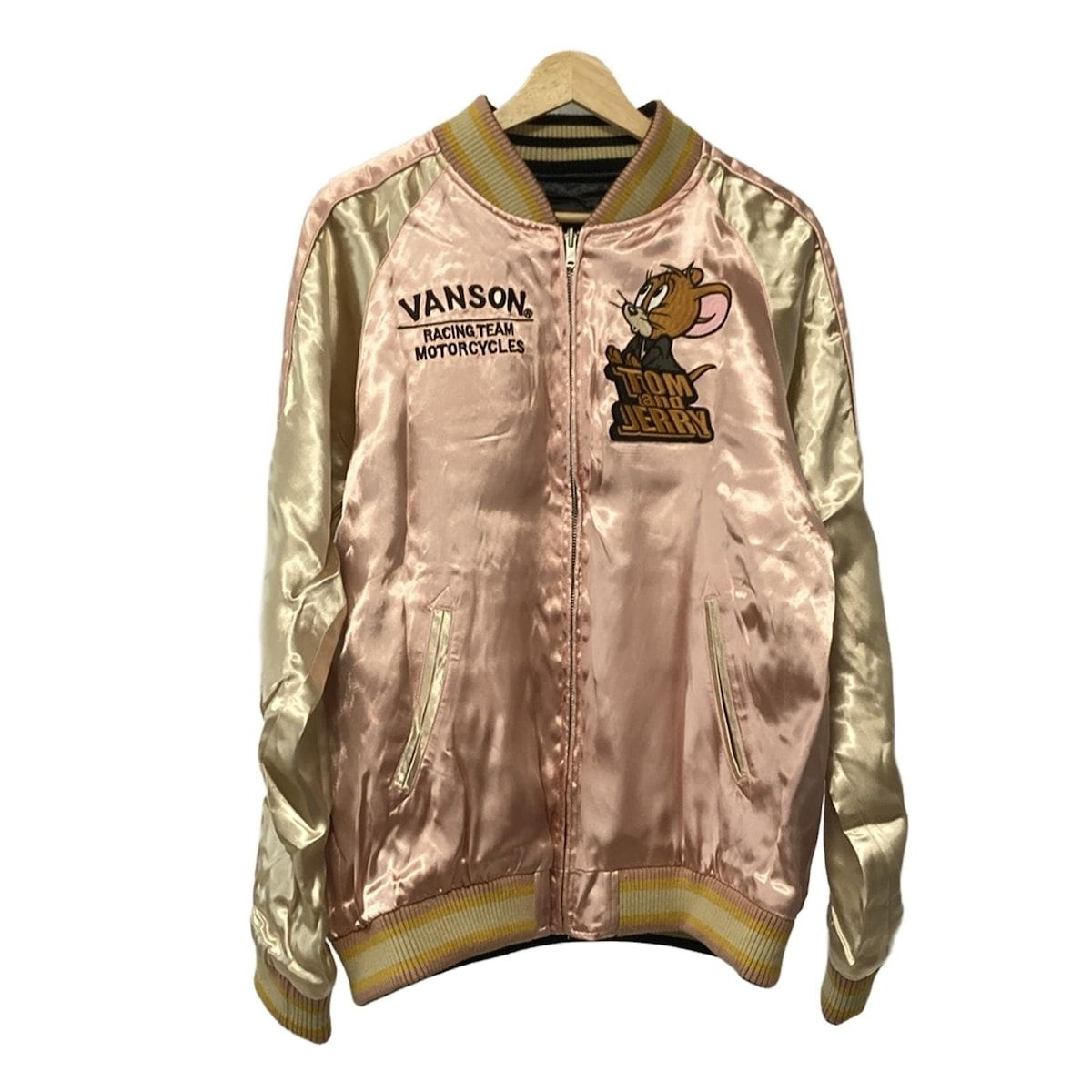 VANSON スカル刺繍 スカジャン リバーシブル VANSON オーバーサイズ