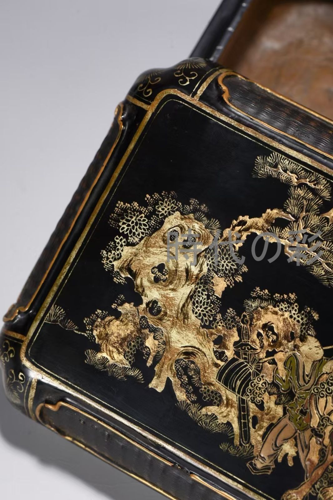 美術品・アンティーク・コレクション 中国古美術 清代 夾紵胎 描金漆器