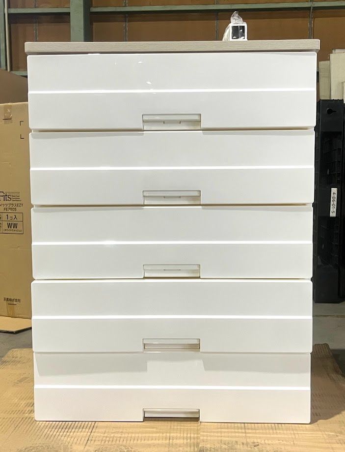 フィッツプラスEZY 幅75cm 5段 ホワイトウォッシュ J0925 0927ML004 0220240925100122