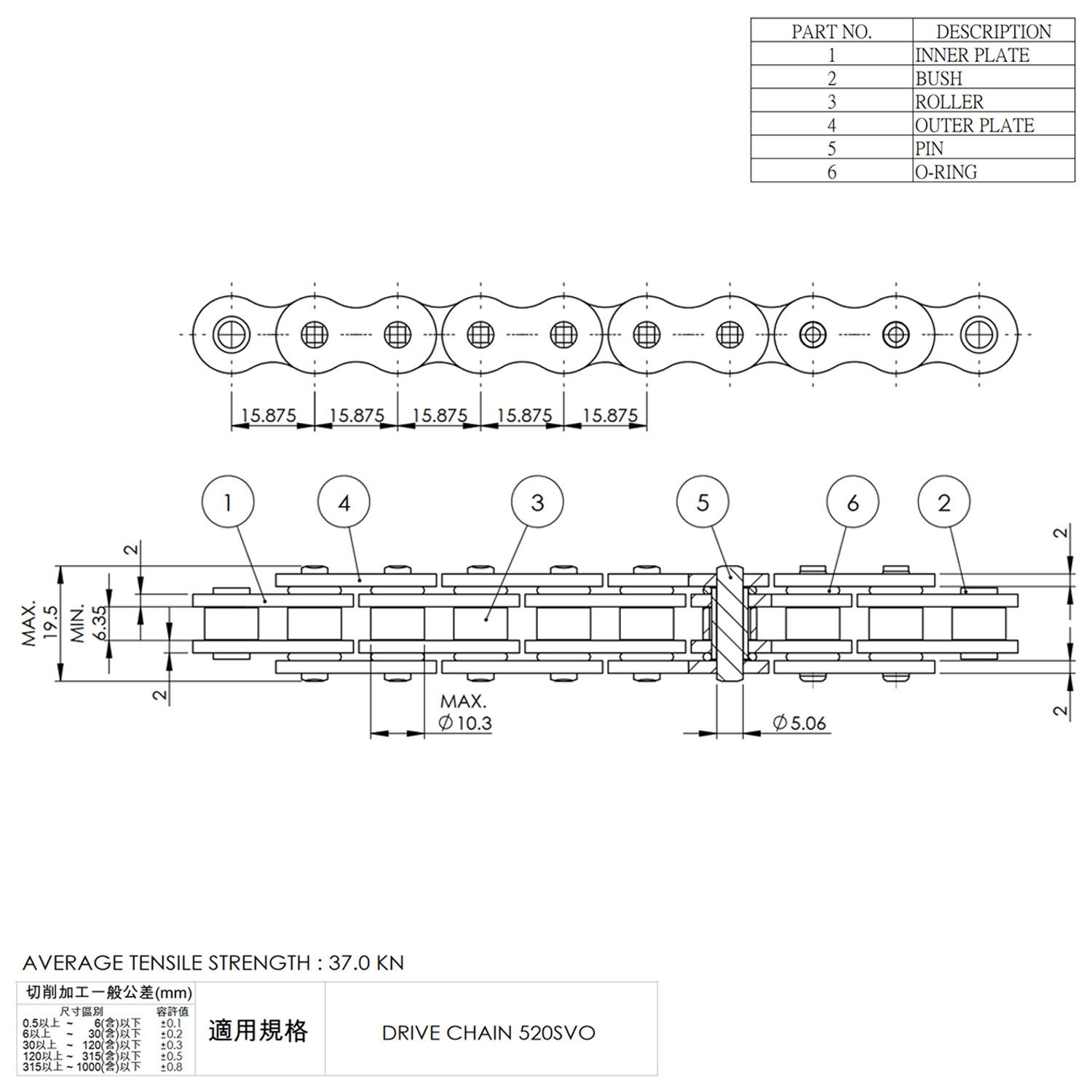 Oリング シールチェーン
