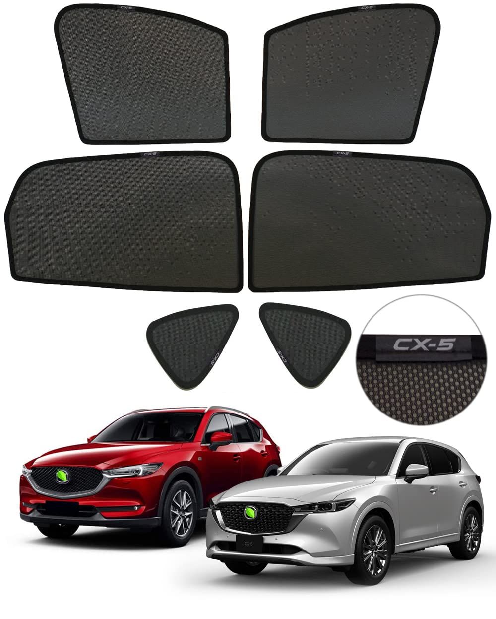 CX-5 KF 用 メッシュ 用 サンシェード マツダ 断熱 遮光 MAZDA 日除け YOSHINARI cx5shade6p