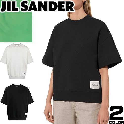 ジルサンダー JIL SANDER スウェット 半袖 レディース 2024年春夏新作 オーバーサイズ ロゴ コットン クルーネック 丸首 ブランド  大きいサイズ 黒 ブラック グレー CREW NECK T-SHIRT J40GC0105 J20010 - メルカリ