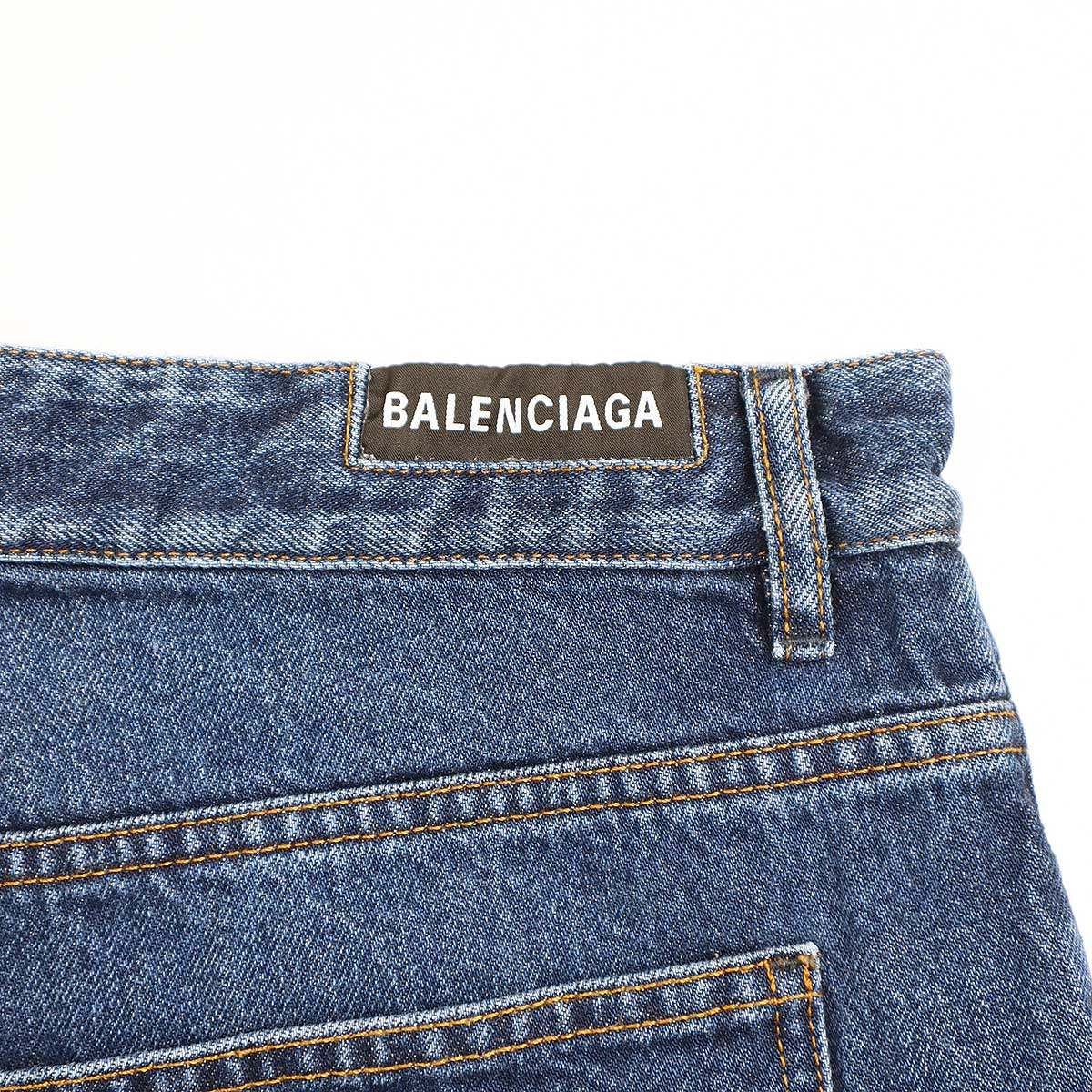 BALENCIAGA バレンシアガ 20AW エンブロイダリー ワイドレッグデニム 