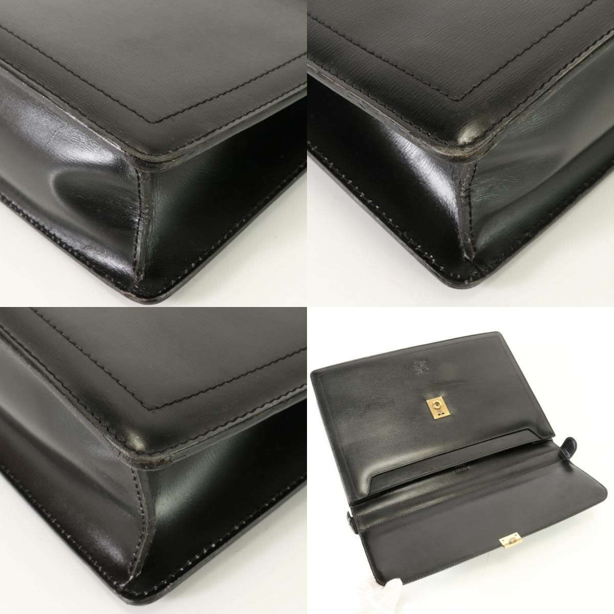 美品✨ロエベ リピートアナグラム ビジネスバッグ 大容量 A4◎ レザー 黒 楽天市場】ロエベ LOEWE ビジネスバッグ ブリーフケース リピート
