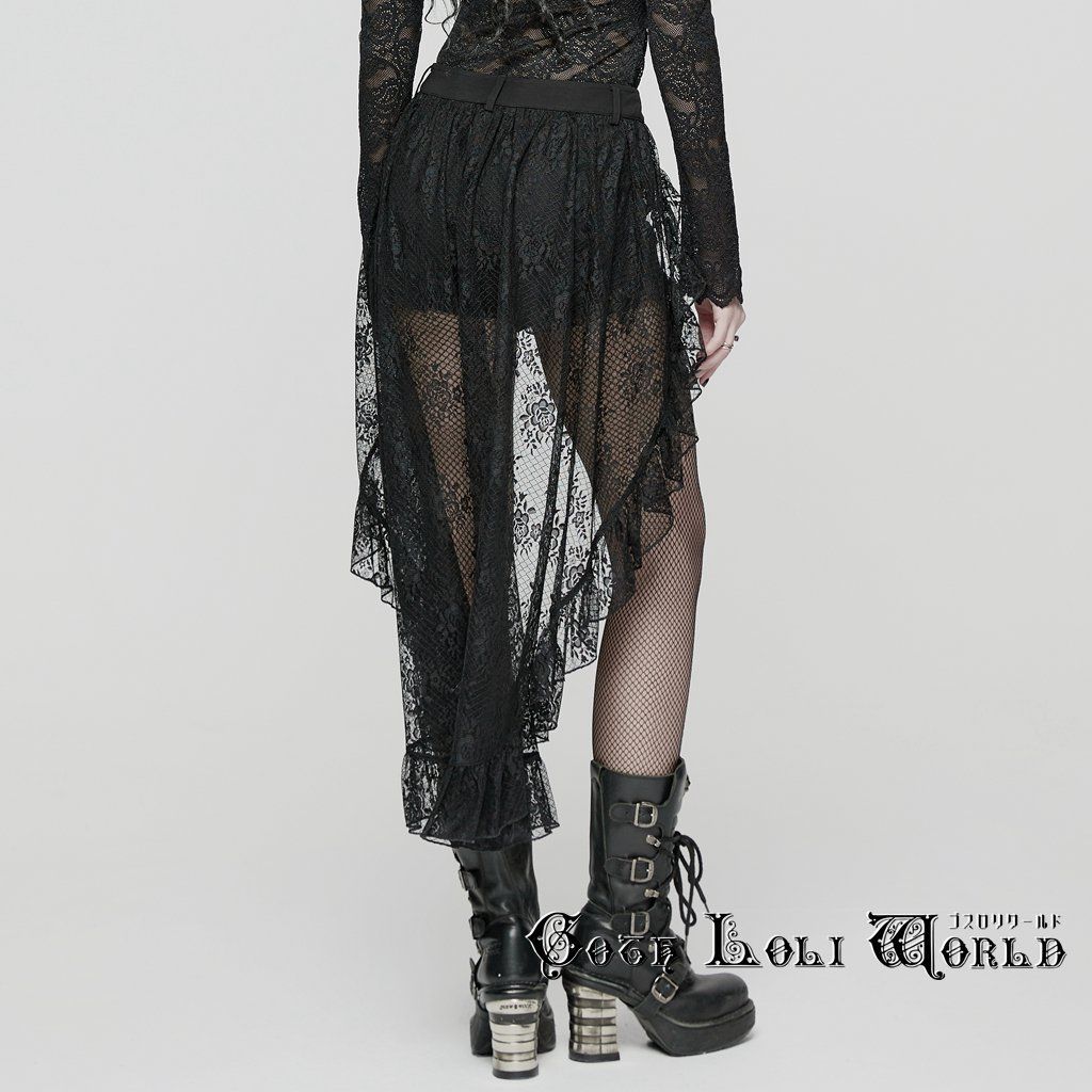 ゴスロリワールド WK-761XDF-BK ゴスロリ ファッション レース フィッシュテール ショートパンツ ゴシック ビジュアル系 V系 モード系 サブカル 個性的