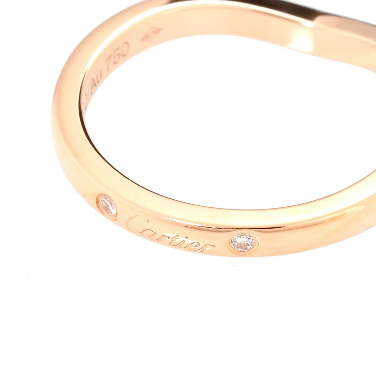 カルティエ バレリーナ カーブウェディング リング 指輪 ダイヤモンド  