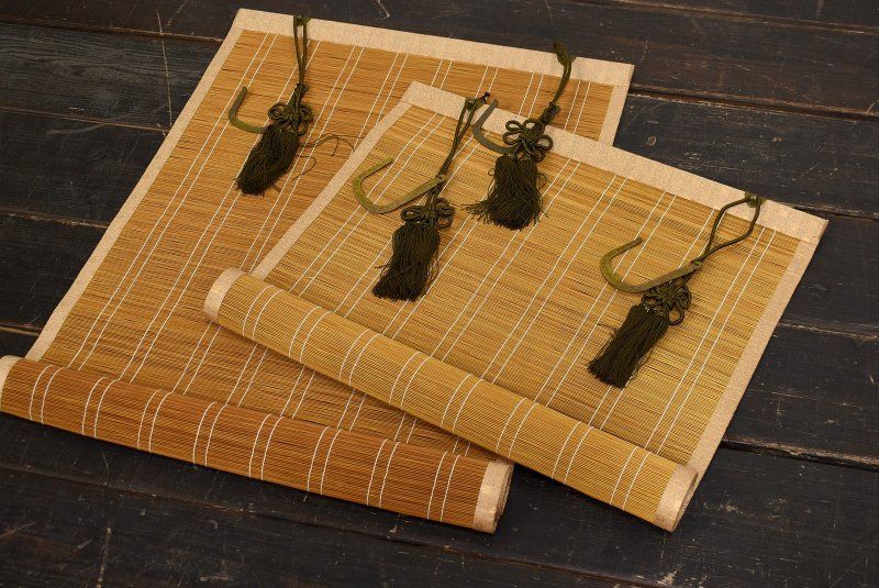 蔵A2653g 御簾 御座敷すだれ 一対 170 × 65 cm