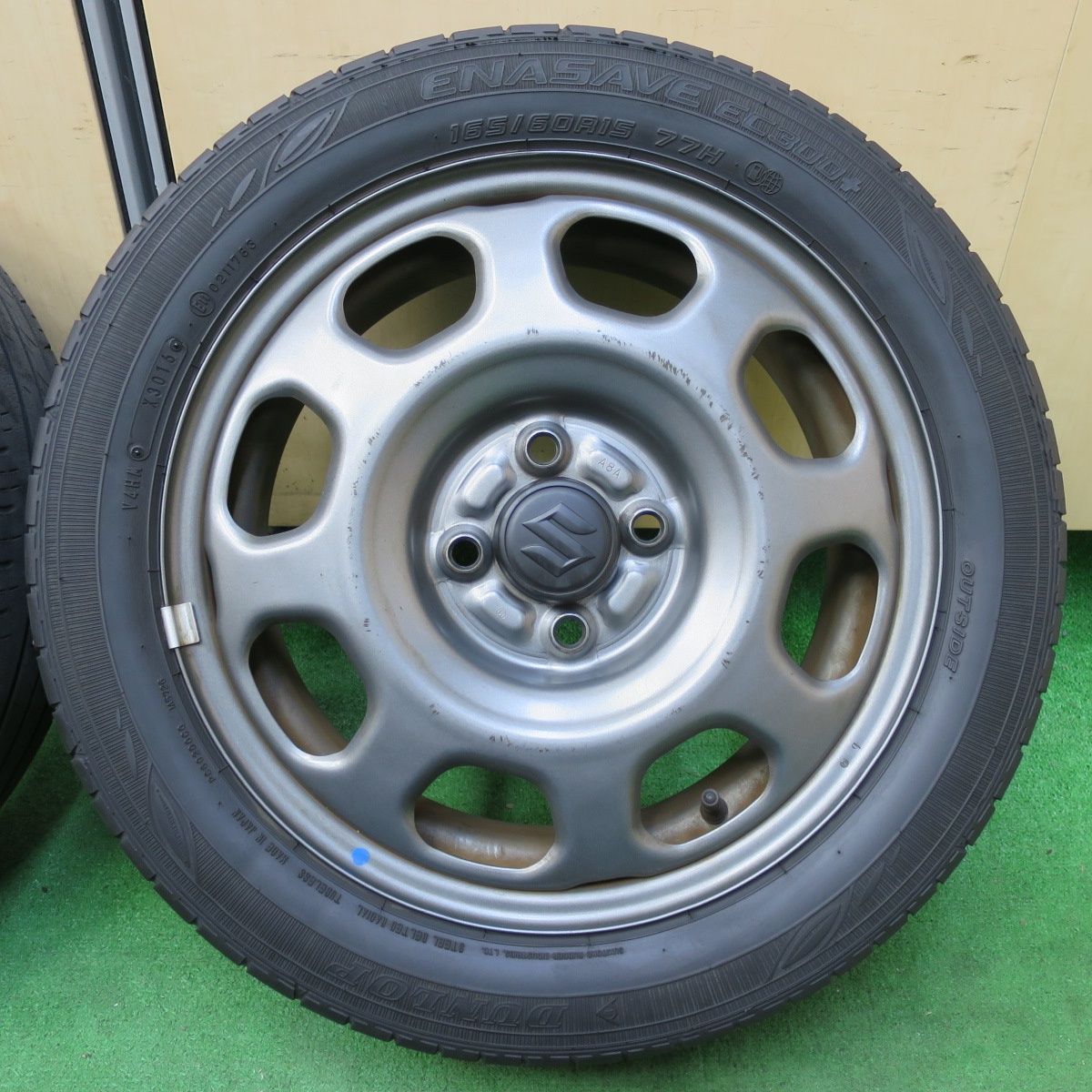 送料無料* 4本価格☆スズキ ハスラー 純正 スチール 165/60R15