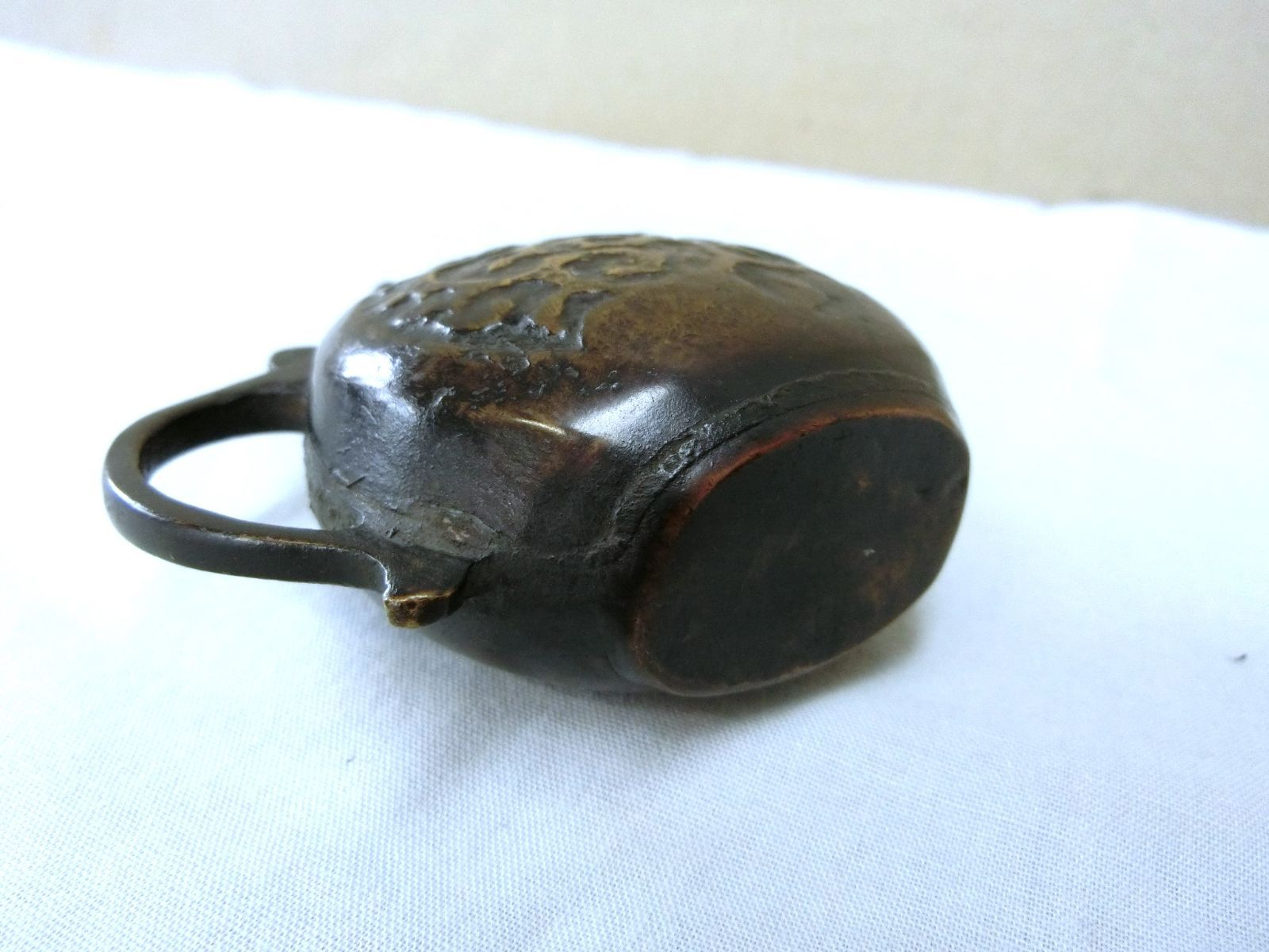 水滴 文房具 習字道具 銅器獣口 】◇インテリア 硯 骨董 古玩