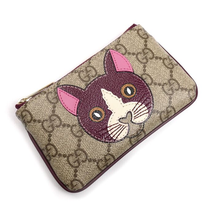 グッチ　コインケース GUCCI グッチ GGスプリーム キャットディテール コインケース