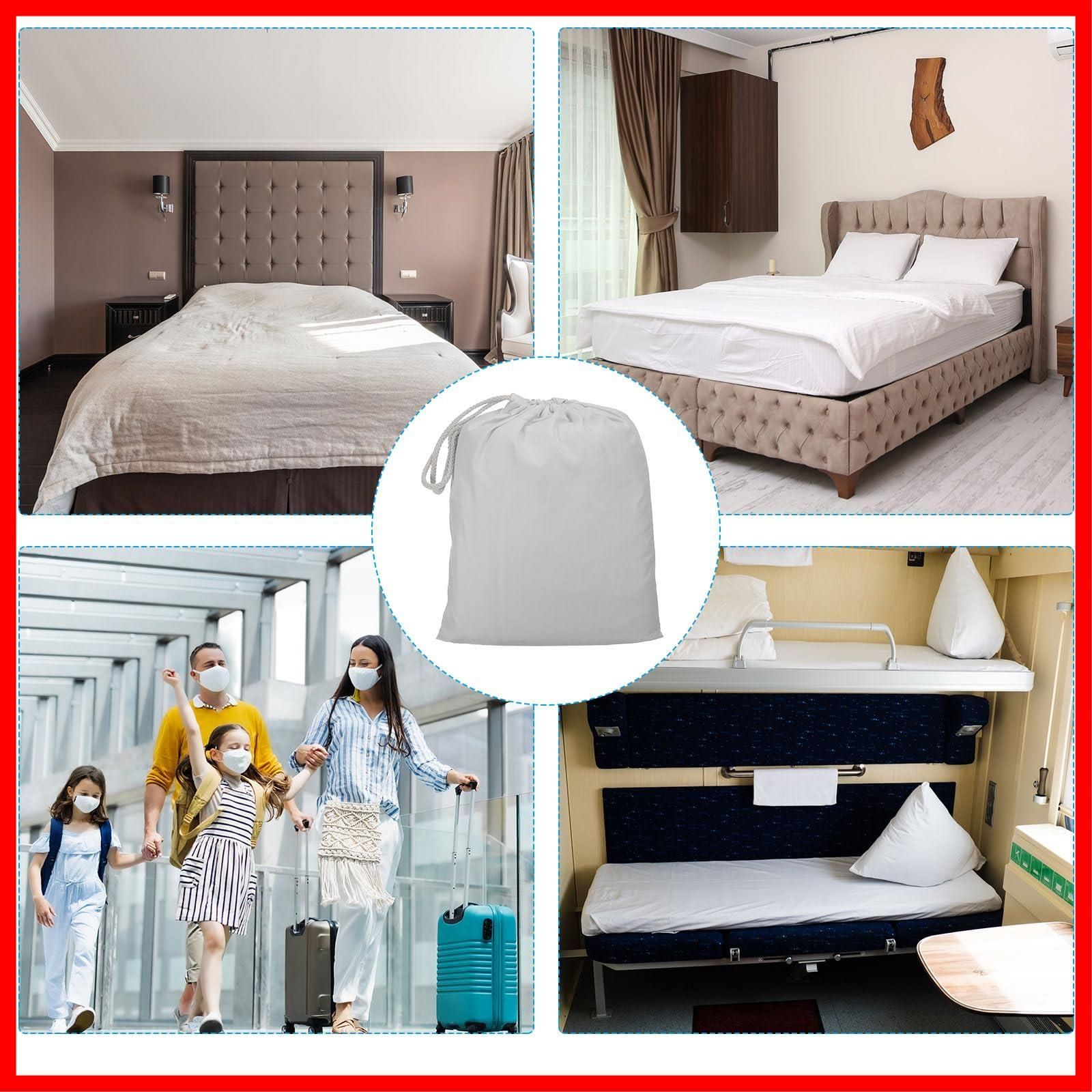 新着商品 ライトグレー ホテル用 旅行 キャンプ 大人用 キャリーバッグ付き コンパクト寝袋 スリープサック トラベルキャンプシート 軽量 ソフト 寝袋ライナー cm 210x120 PATIKIL