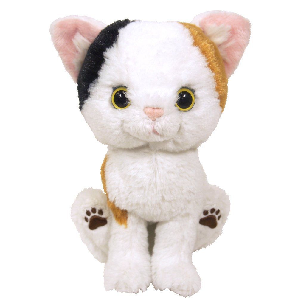 【在庫処分】サンレモン キトン ミケ 16.8×14.1×7.2cm ぬいぐるみ アニマル 猫 P-7571