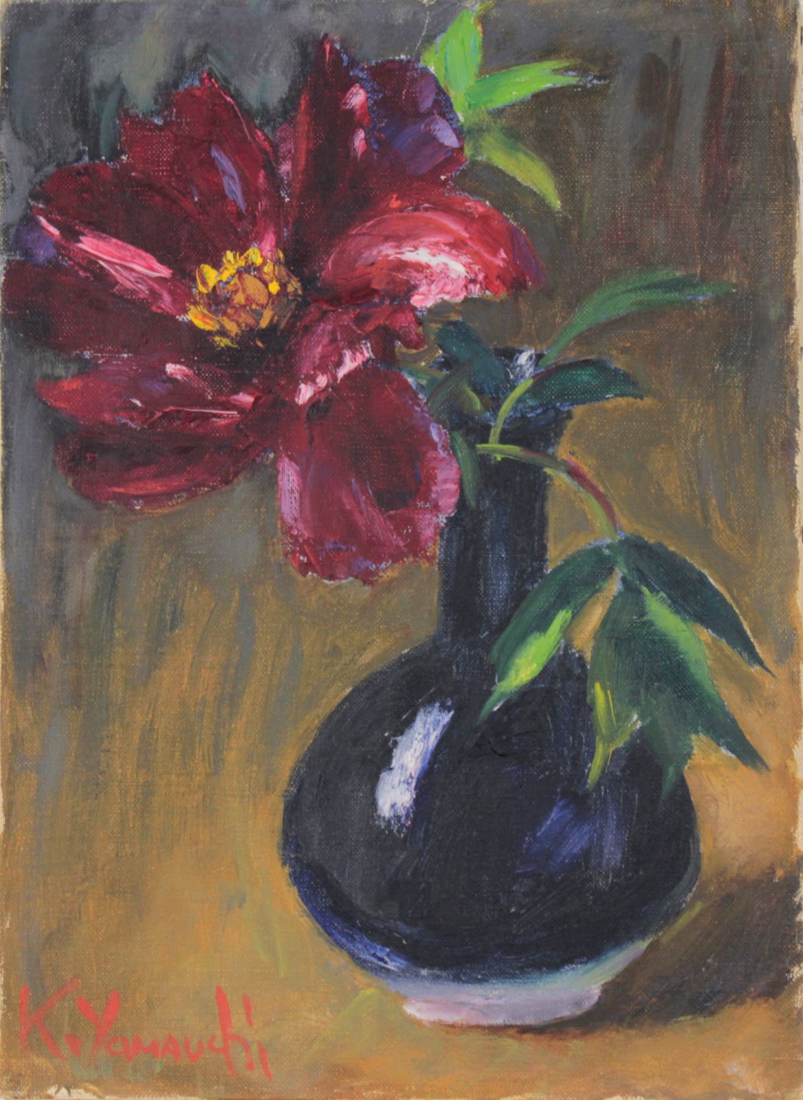 山内一彦『牡丹の花』油彩画【真作保証】 絵画 山内一彦『牡丹の花』油彩画【真作保証】 絵画 - メルカリ